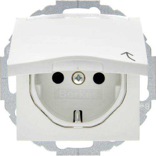 Berker 47461909 Steckdose SCHUKO mit Klappdeckel, BSF u. erh.BS S.1/B3/B.7 polarweiß,matt Mesch Shop Berker 47461909 Steckdose SCHUKO mit Klappdeckel, BSF u. erh.BS S.1/B3/B.7 polarweiß,matt Mesch Shop